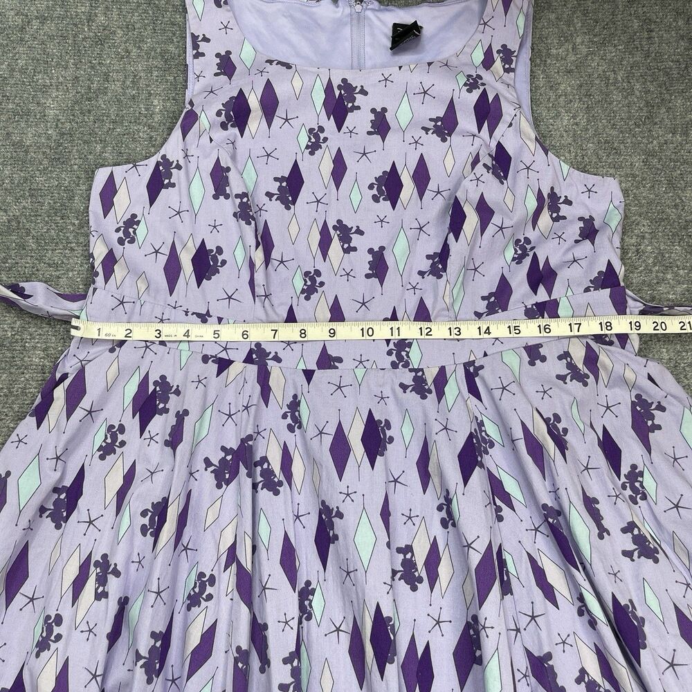 Disney X Torrid Retro Mickey Mouse Swing Dress Womens 12 Tie Back Pockets Lined - Picture 10 of 14